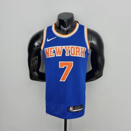 75th Anniversary Anthony #7 New York Knicks Blue NBA Jersey S-XXL