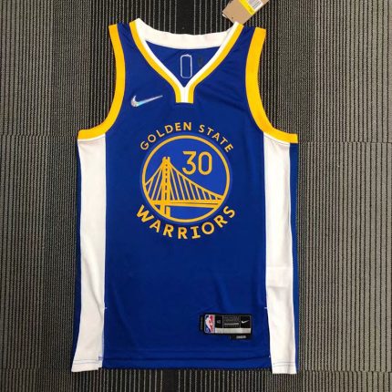 Curry #30 75th Anniversary Golden State Warriors blue NBA jersey Size︰S-XXL