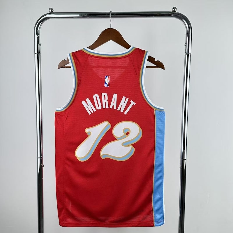 25th season Grizzlies City Edition No. 12 Morant S-2XL