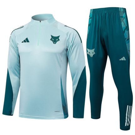 B990 Short zipper Cruzeiro Light Blue  training kit  S-2XL
