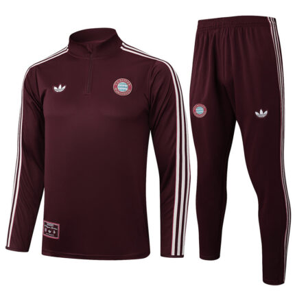 B2512 2425 Bayern deep red training suit half zipper Size S-XXL