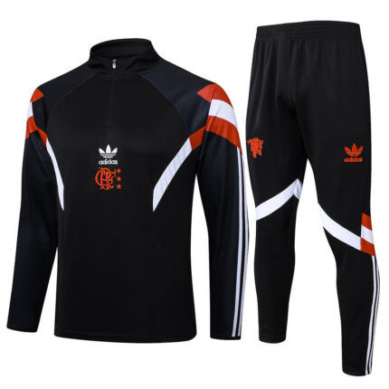 B1001 2425 Flamengo black training suit half zipper Size S-XXL
