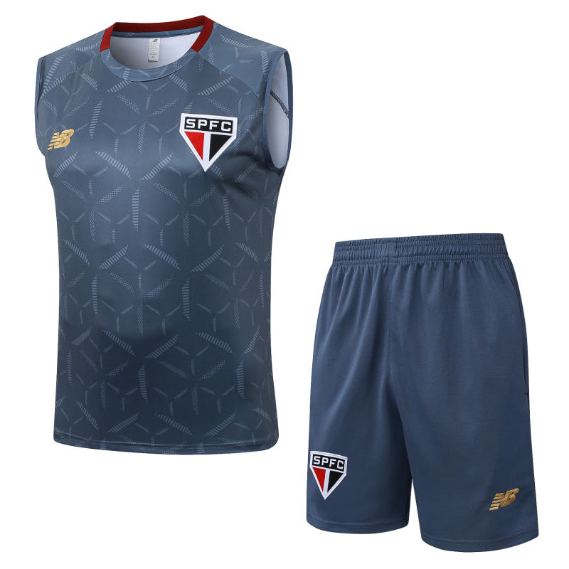 D25130# 2526 Sao Paulo Grey Inkjet Vest Suit S-2XL