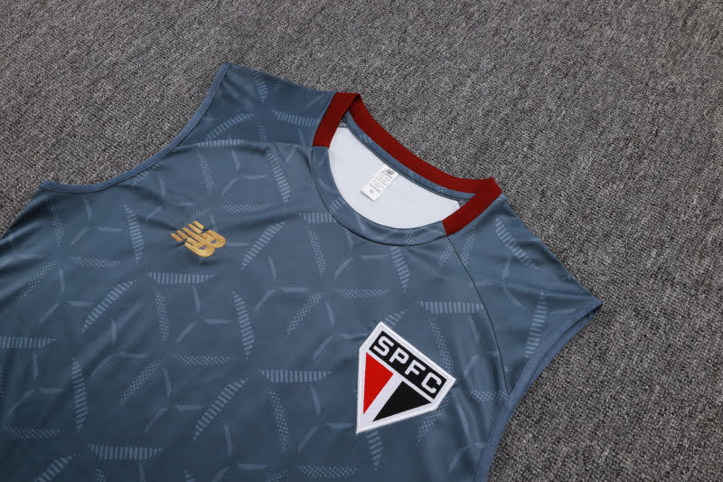 D25130# 2526 Sao Paulo Grey Inkjet Vest Suit S-2XL