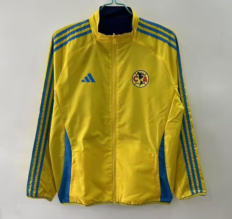 American Yellow Plaid Double-Sided Silicone Windbreaker S-2XL