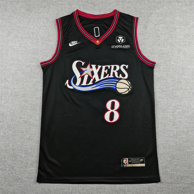 Model 26: Philadelphia 76ers, #8 Paul George, Classic Black