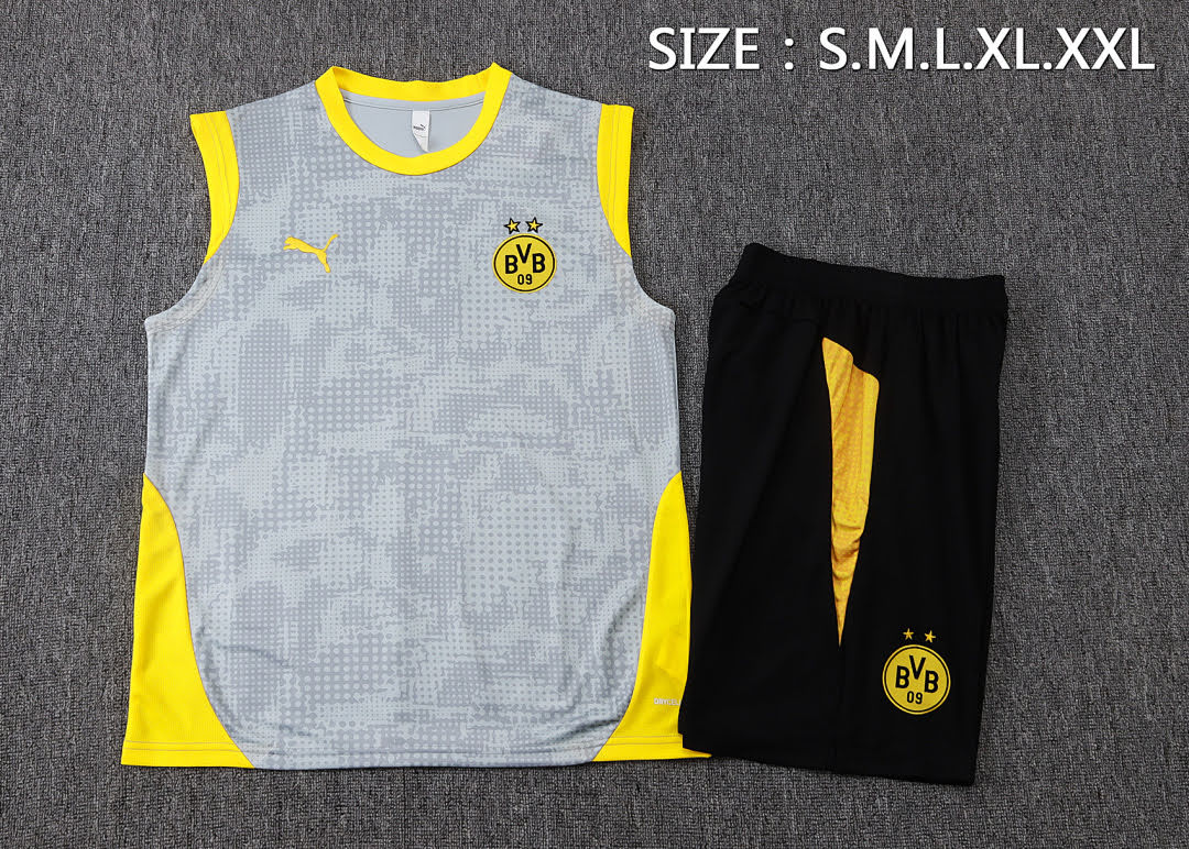 D25234# 2526 Dortmund Light Grey Vest Set S-2XL