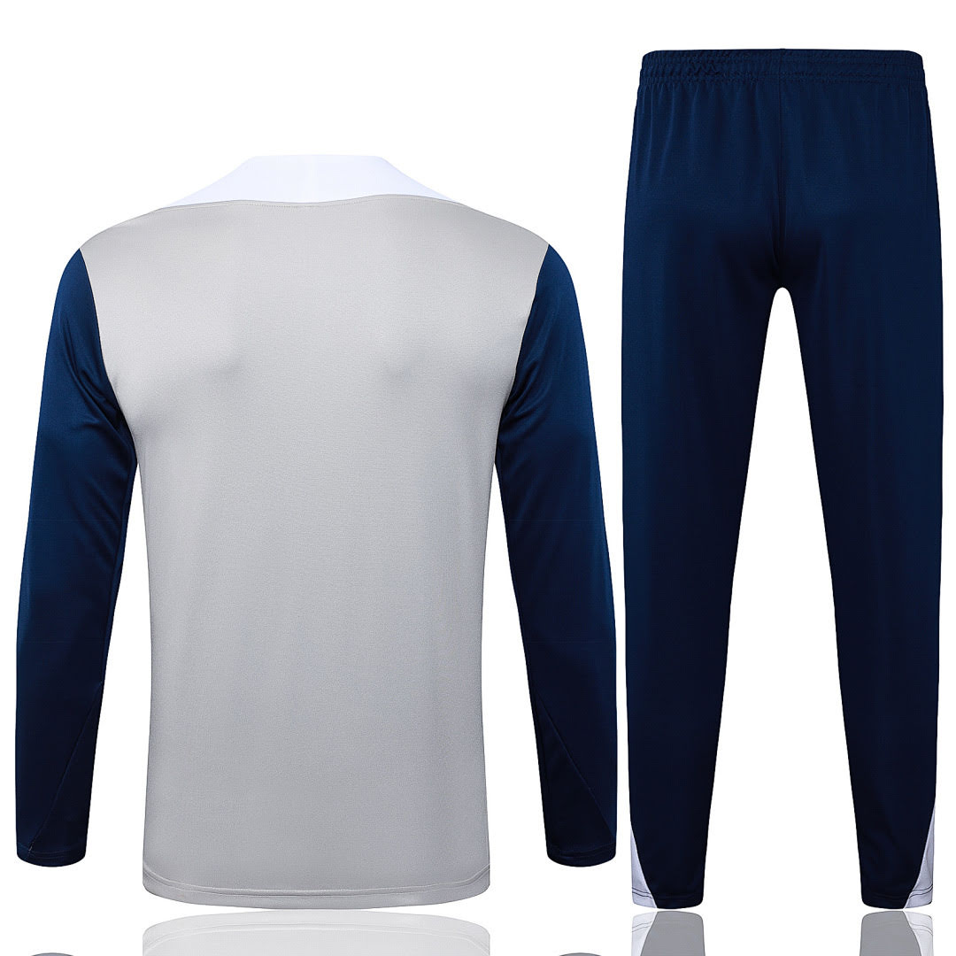 B25117# 2526 Tottenham Hotspur Light Grey Half-Zip Suit S-2XL