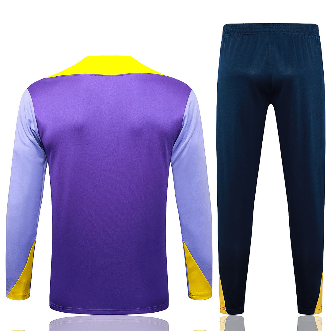 B2578# 2526 Atletico Madrid Purple Half-Zip Suit S-2XL