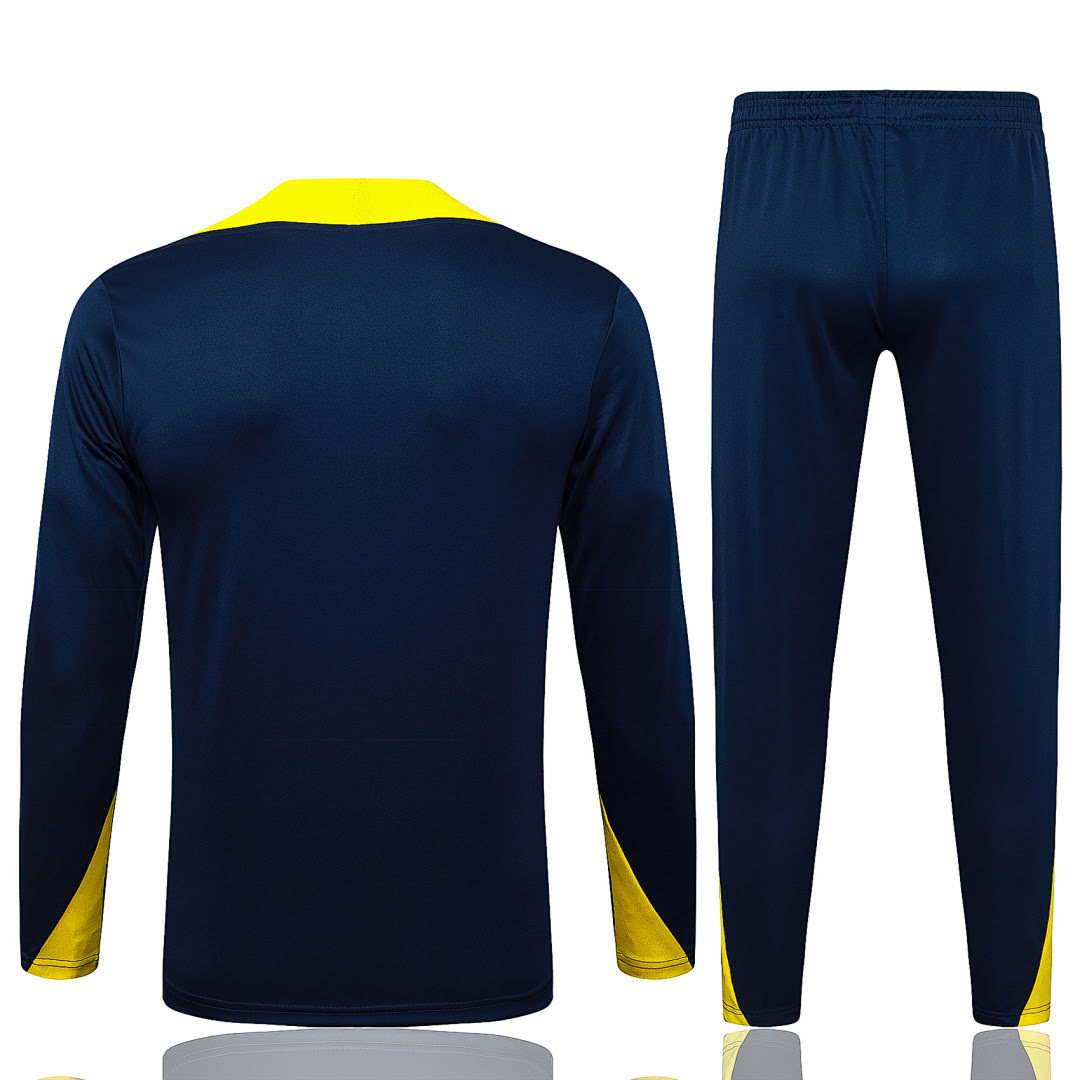 B2580# 2526 Atletico Madrid Dark Blue Half-Zip Suit S-2XL