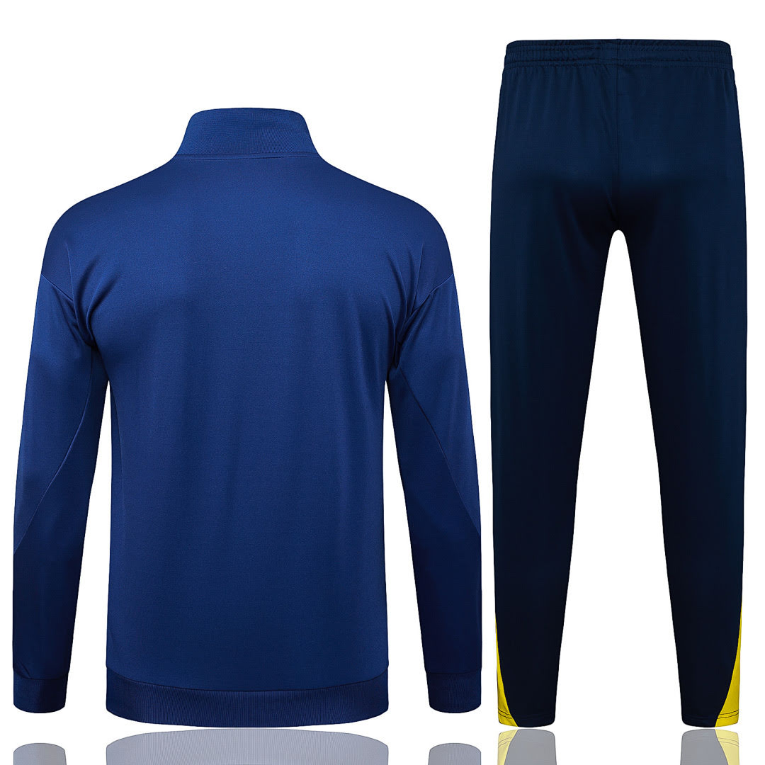 A2580# 2526 Atletico Madrid Blue Long Zipper Suit S-2XL