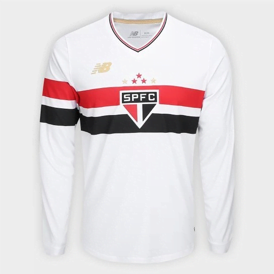 2526 S&atilde;o Paulo Home Manga Longa Jersey S-2XL