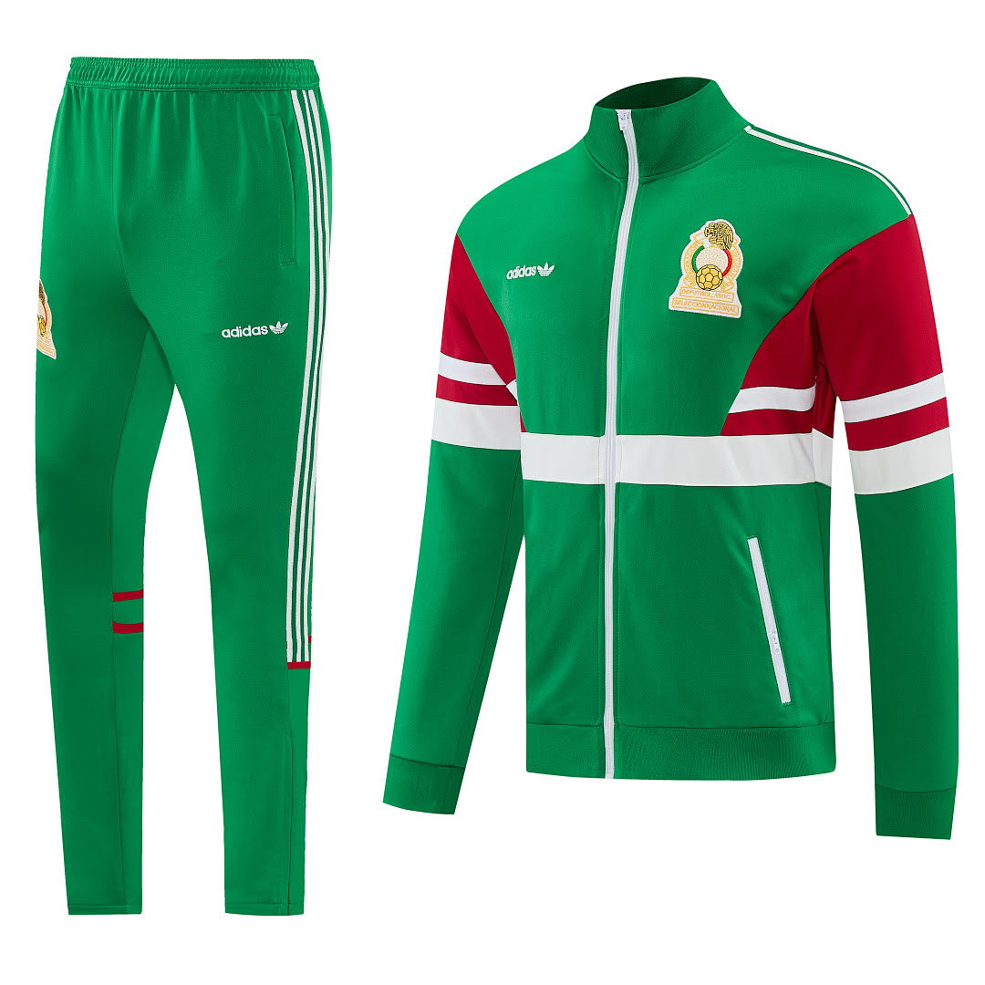 2627 Mexican Red and Green Long Zipper Suit S-2XL