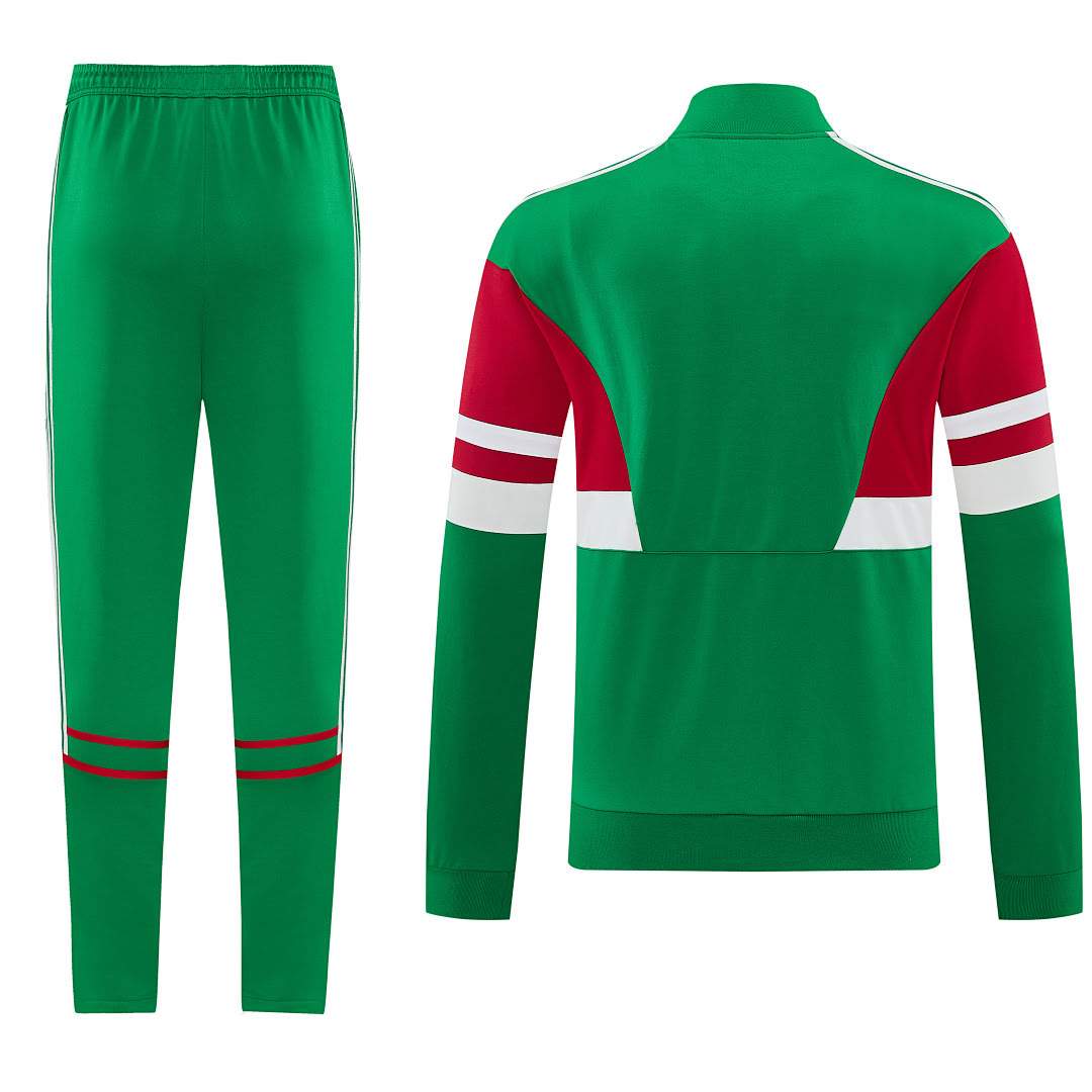 2627 Mexican Red and Green Long Zipper Suit S-2XL