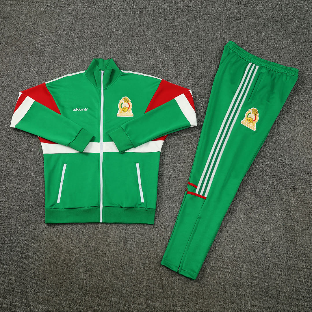 2627 Mexican Red and Green Long Zipper Suit S-2XL